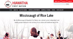 Desktop Screenshot of hiawathafirstnation.com